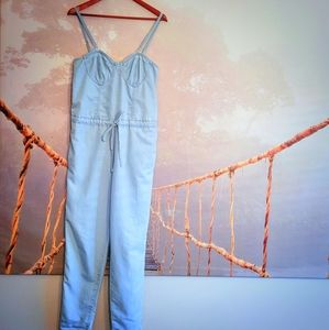 Victoria's Secret Chambray Bustier Jumpsuit